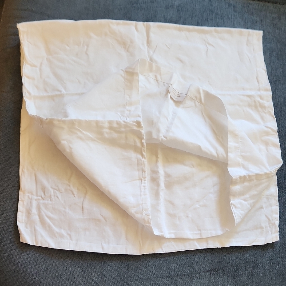 Made In Italy 100% White Linen Pillowcase King Size 20.5"x37"